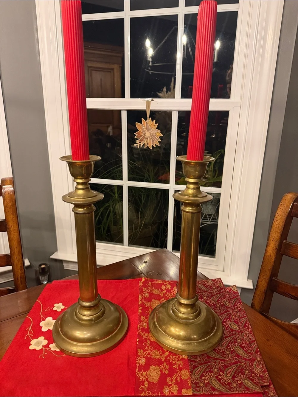 Vintage Brass Candlestick Pair in Gold Finish